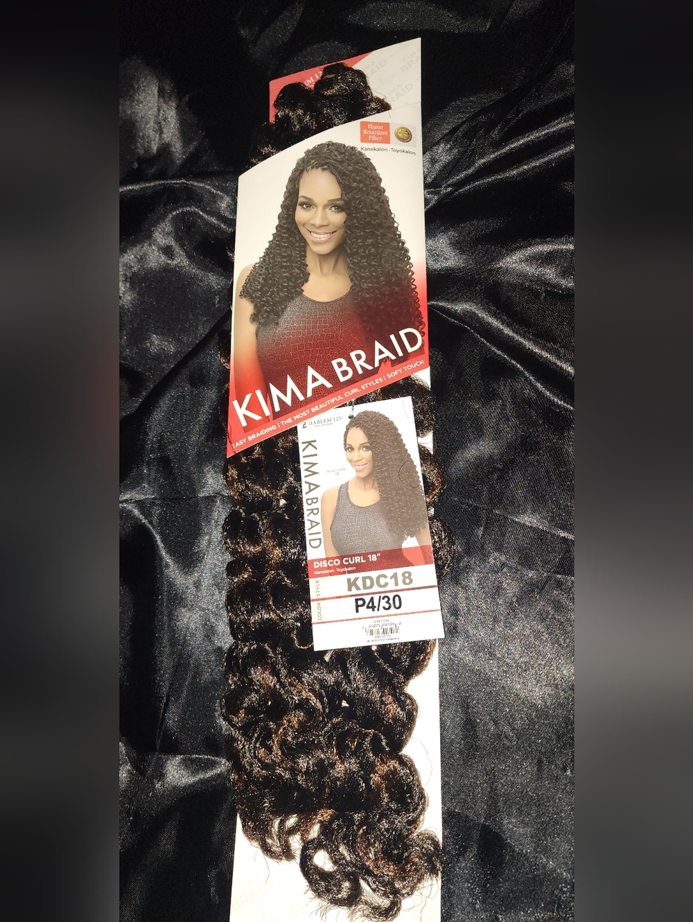 Harlem 125 Kima Synthetic Crochet Braiding Hair - Disco Curl 18" color P4/30